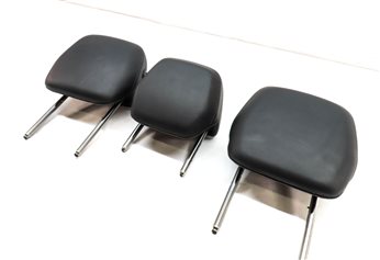 11-18 PORSCHE CAYENNE (958 970 G1) REAR LEFT RIGHT CENTER HEADREST SET 3 (Black) — exact item pictured